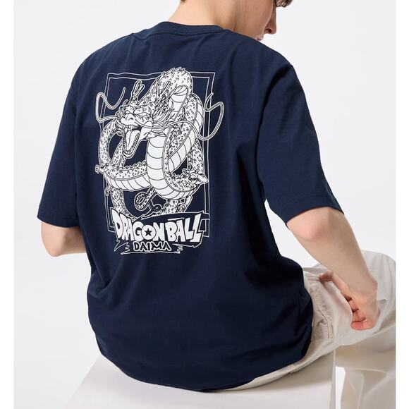 GU (Uniqlo) x Dragon Ball Daima Graphic T-shirt in Navy - Picture 1 of 9